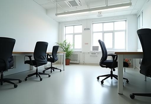 Clean and modern production office space