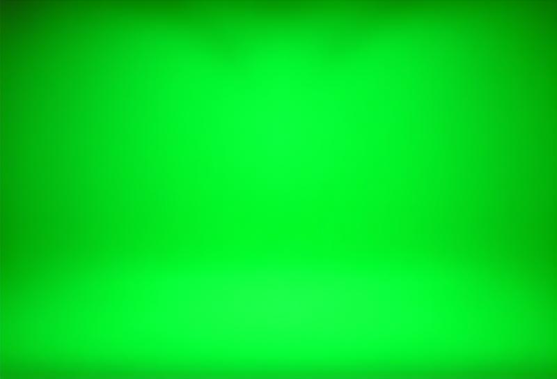 Large green screen cyclorama setup